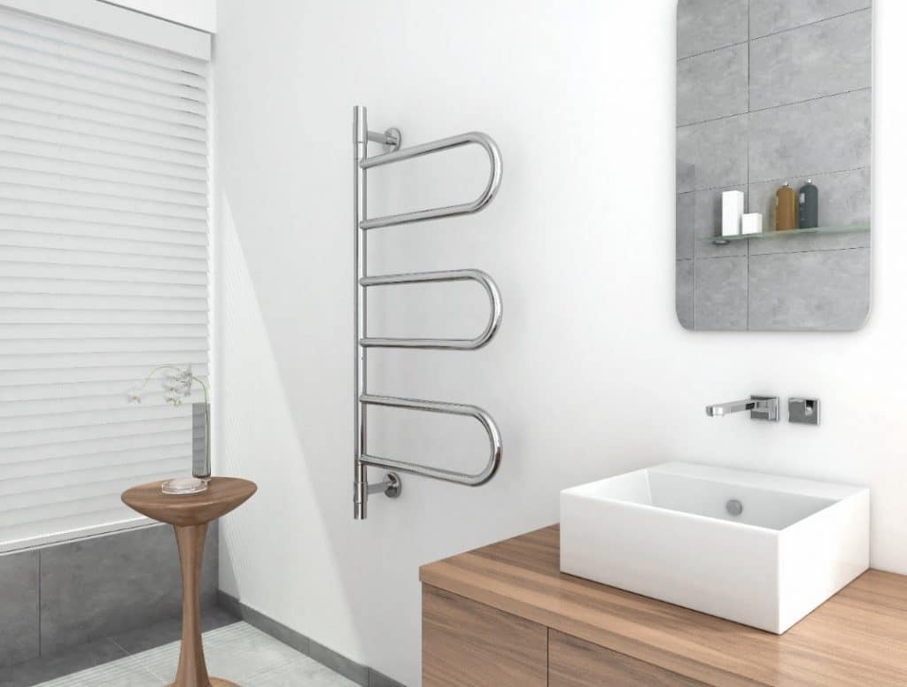 Jeeves Heated Towel Rail | Electric Towel Warmer | Towel rail in bathroom | Swivel Heated Towel Rail | towel rail Australia | W11SR | Liquid filled towel rail